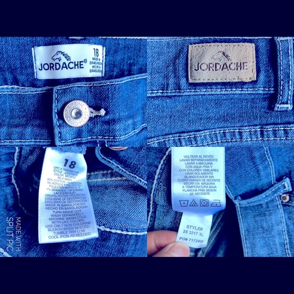 JORDACHE Jean Shorts Lace Detail Blue Sz 18 Girl’s - Picture 3 of 15
